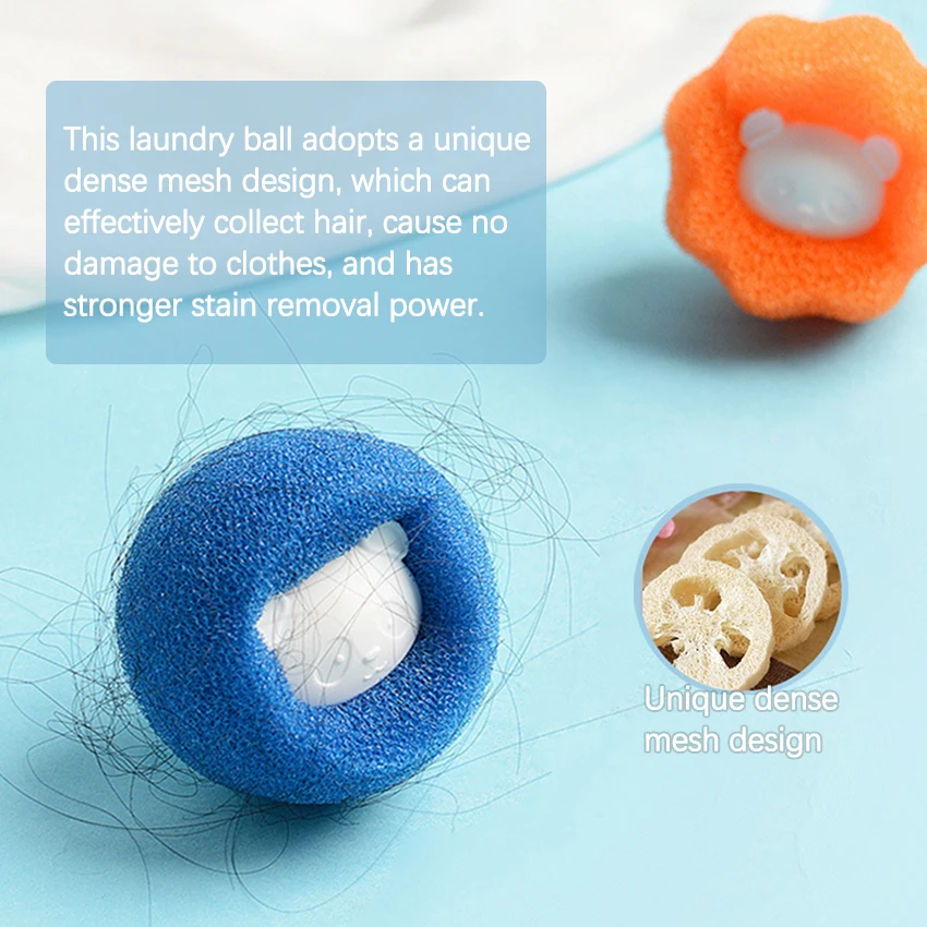 1-16 قطعة من الكرة السحرية القابلة لإعادة الاستخدام لإزالة شعر الحيوانات الأليفة، ملصق فلتر شعر الغسالة، مزيل شعر القطط، فراء الحيوانات الأليفة وصائد الوبر #2