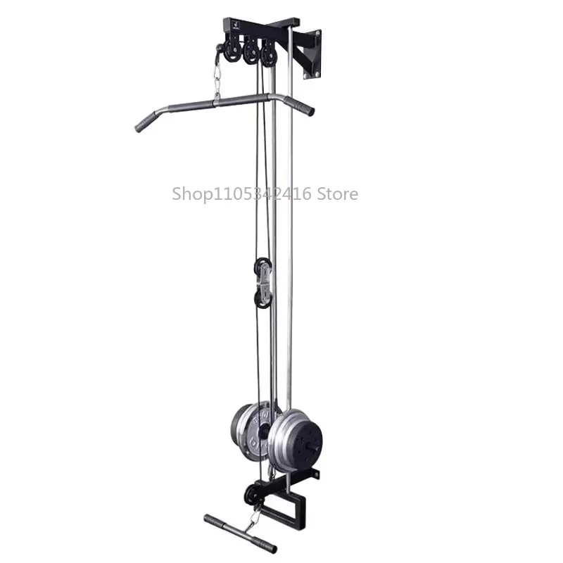 Household Multifunctional High Position Pull Down Trainer Wall Mounted Chest Expander Rowing Machine for FullBodyFitnessExercise