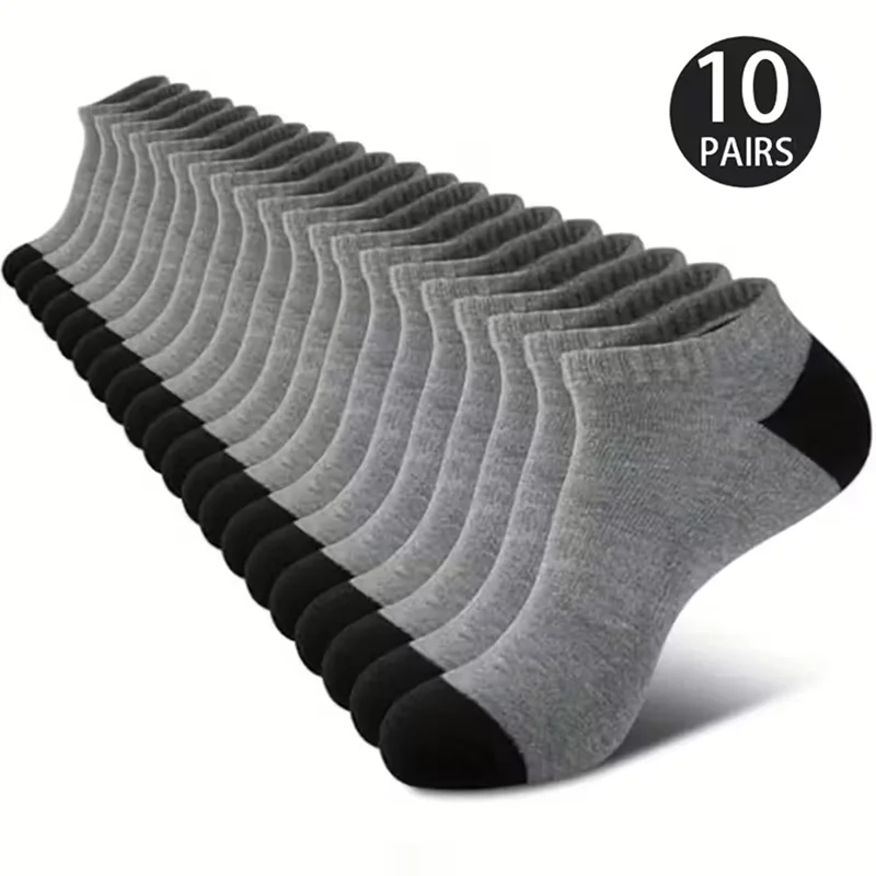 10-Pack Unisex Comfort-Fit Ankle Socks For All, Breathable & Lightweight - Ideal For Sports & Daily Wear