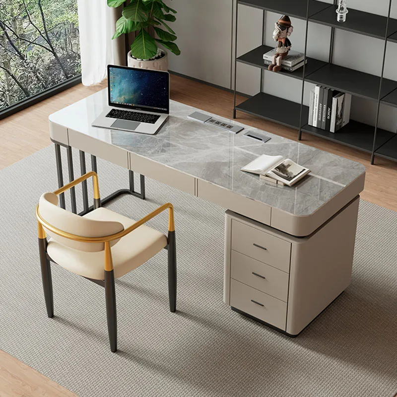 

White Standing Computer Desk Accessories Gaming Office Vanity Study Desk Organizers Nail Scrivania Bianca Home Decor Products