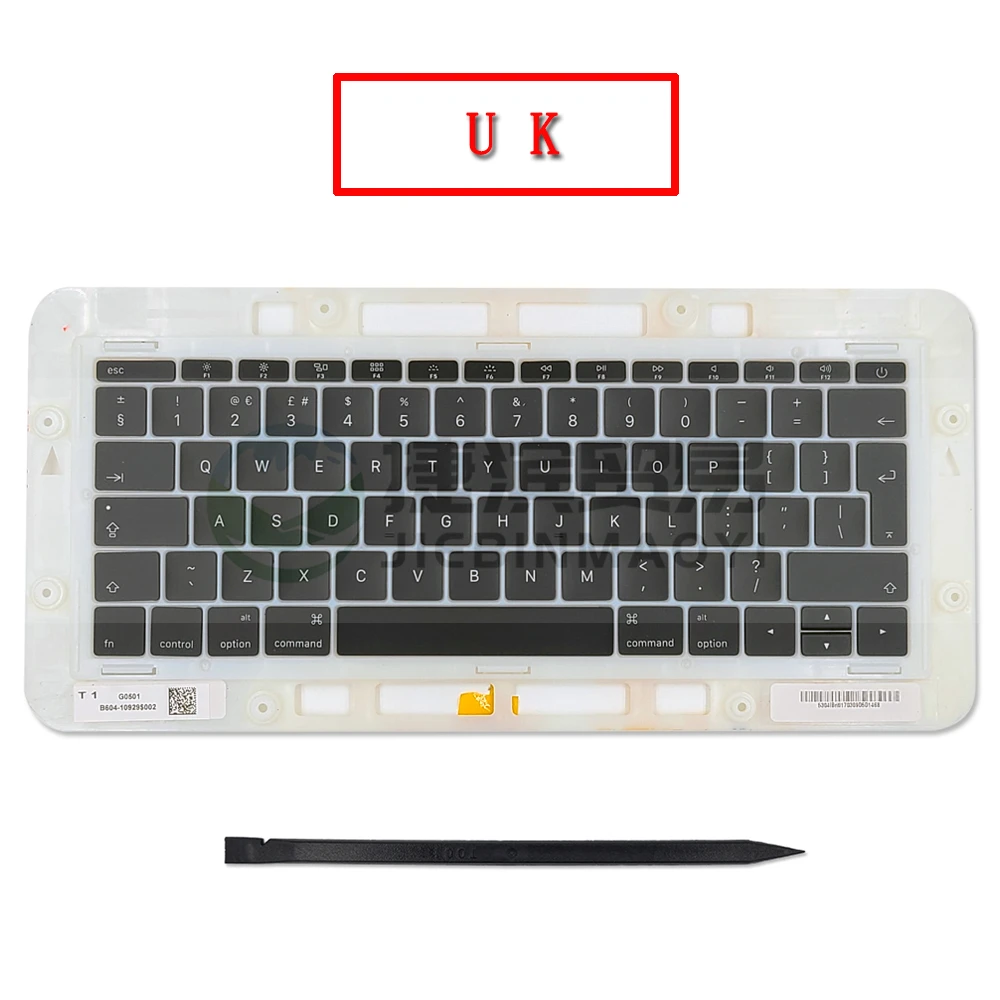 Teclado portátil Keycaps para MacBook Pro, Retina 13.3 ", EUA, Reino Unido, Francês, Espanhol, A1708, Key Cap, 2016, 2017, EMC 2978, EMC 3164