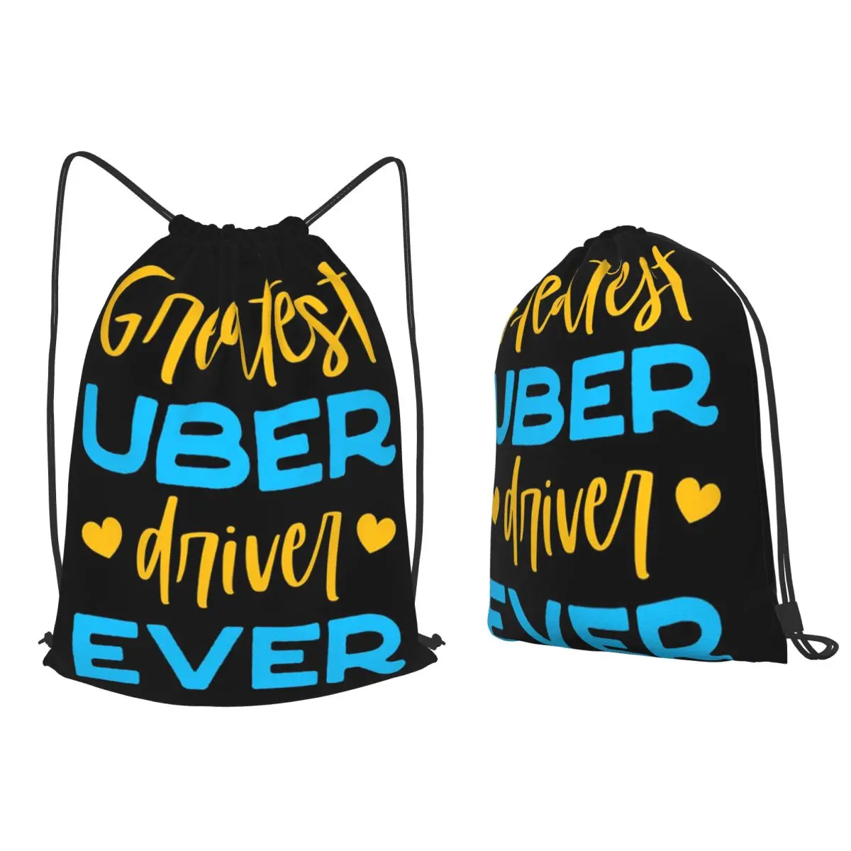 Greatest Uber Eats Driver Ever Rideshare Car Driving Backpacks Casual Drawstring Bags Sports Bag Book Bags for Man Woman Student