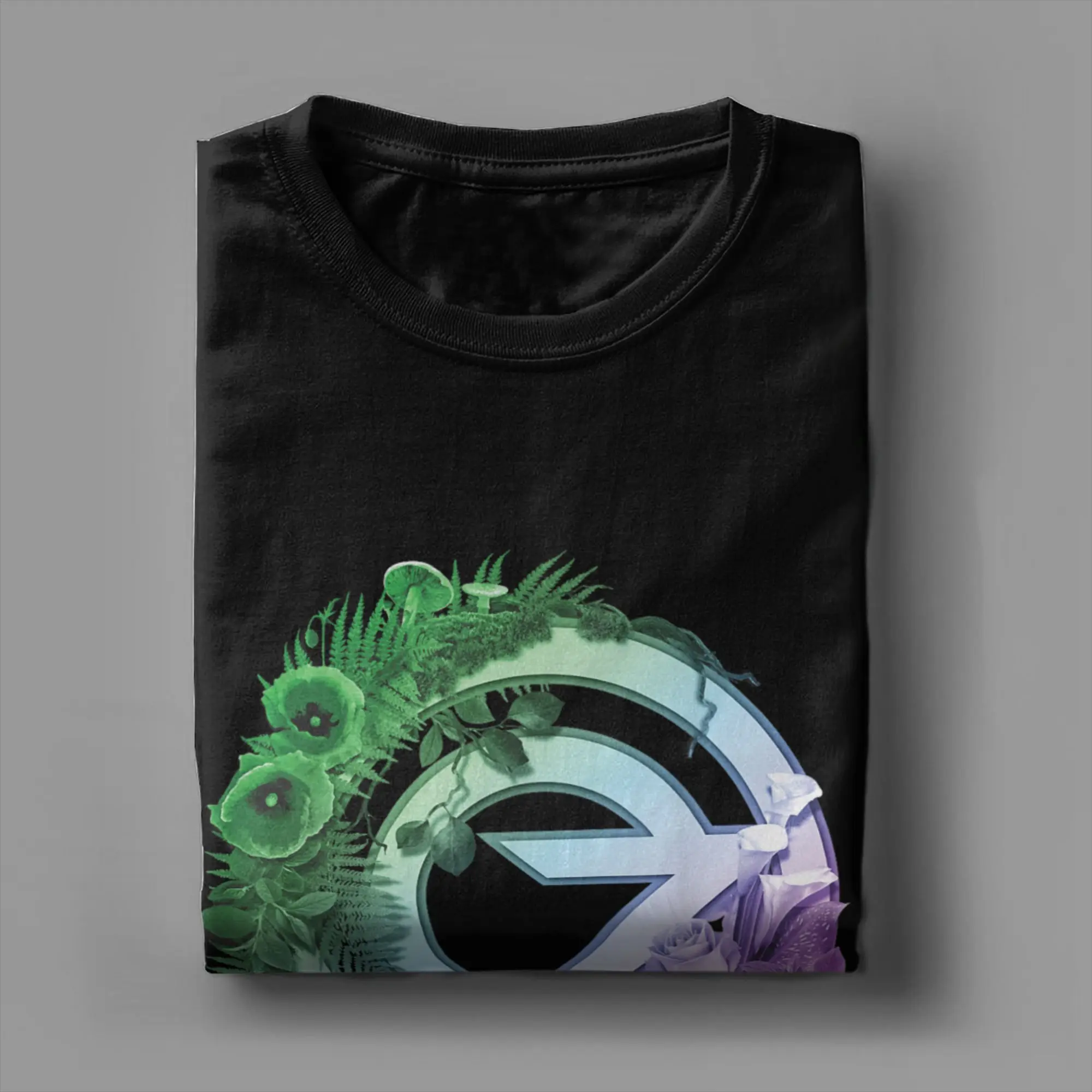 تي شيرت Wicked For Good Oz بشعار الأزهار والكرمة للرجال تي شيرت جديد 100% قطن تي شيرت برقبة دائرية وأكمام قصيرة مقاس كبير