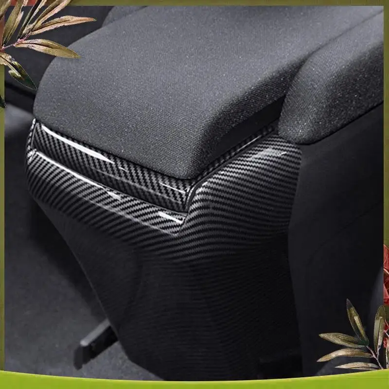 

A83R-Carbon Fiber Car Rear Armrest Box Anti-Kick Plate Armrest Panel Trim Cover For Honda Civic 10Th 2016-2019 Armrest Box Anti-