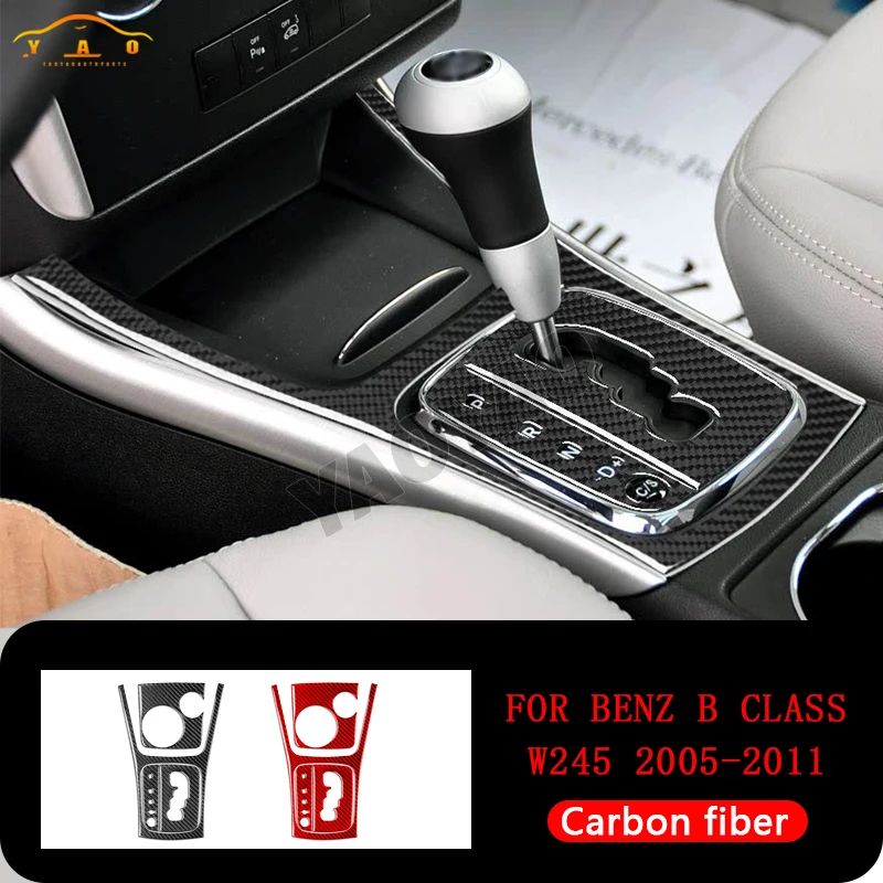 

Carbon Fiber For Mercedes Benz B-Class W245 2005-2011 Cup Holder Frame Decal Cover Gear Shift Panel Sticker