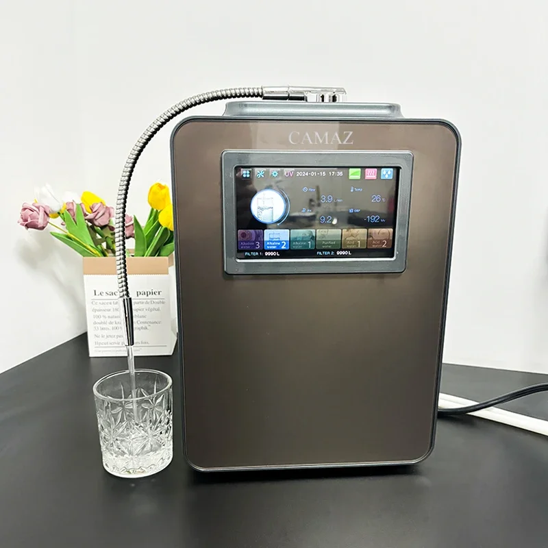 CAMAZ alkaline water ionizer manufacturer 8 plates hydrogen alkaline ionized water purifier alkaline water ion