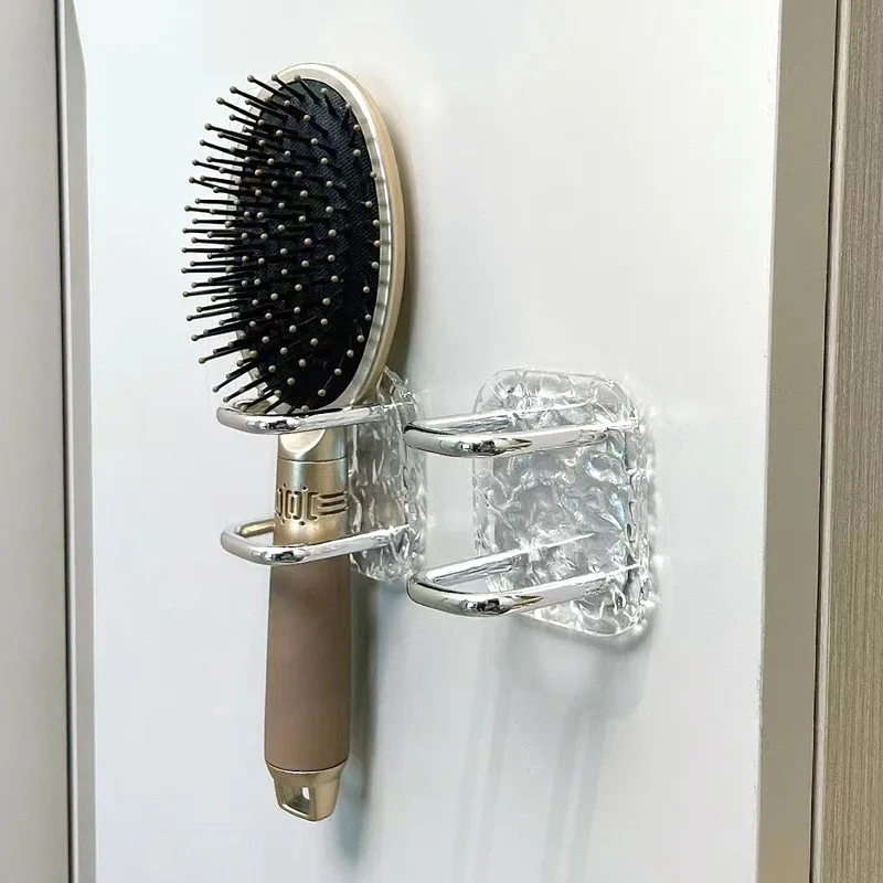 Soporte para peine colgante de pared para baño, estante de almacenamiento de Clip de pelo, organizador de cojín de aire, estante de acrílico creativo