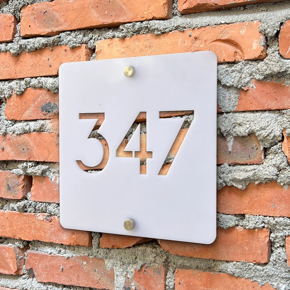 Personalized Outdoor House Numbers Sign 3D Cut Anti-UV Acrylic Plate Modern House Sign Street Digit Waterproof Plate