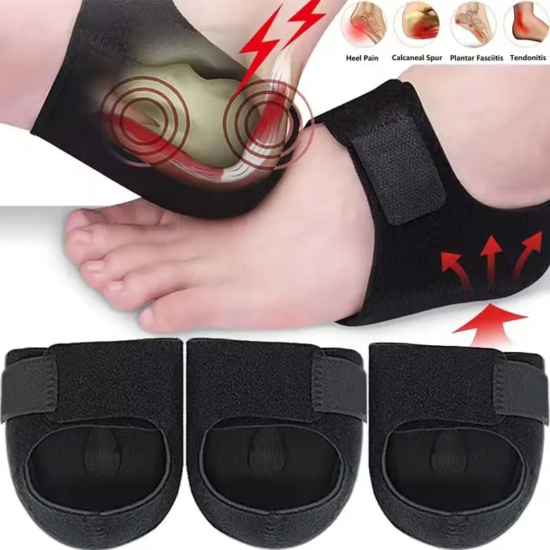 Plantar Fasciitis and Heel Spur Pain Relief U Shaped Silicone Gel Heel Cups Insoles Foot Support for Men Women Walking Running