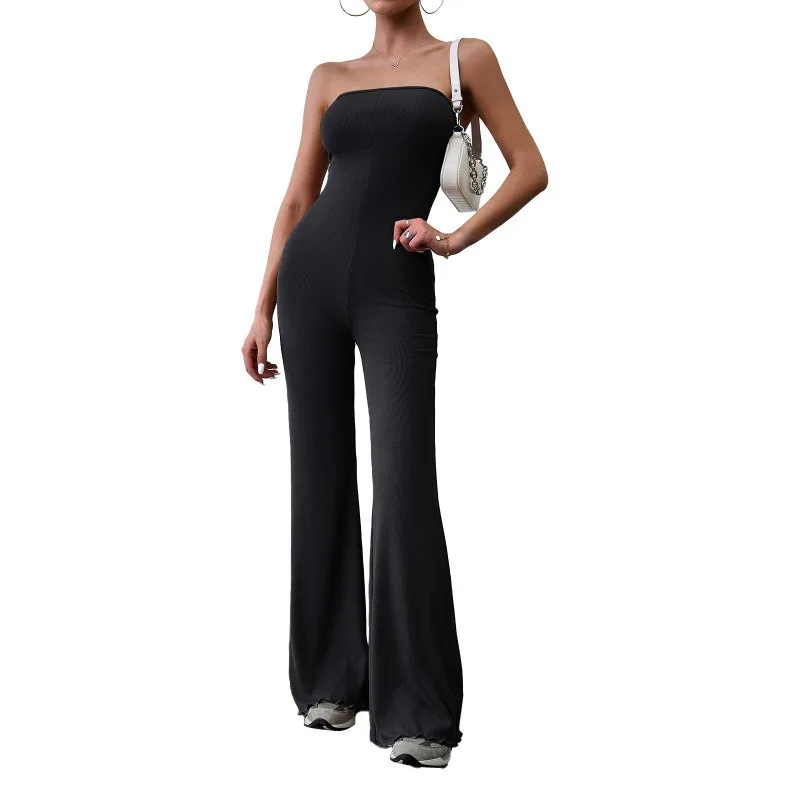 Women\'s Autumn & Winter Elegant Slim Sexy Tube Top Jumpsuit Temperament Commuting Woman Fashion Sleeveless High Waist Jumpsuits