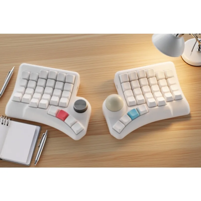 جديد HPD V2 MX السلكية الساخنة مبادلة Teclado دعم QMK/فيال 15 طبقة 34 مللي متر كرة التتبع Costom مريح سبليت لوحة المفاتيح لتصميم اللاعبين #6