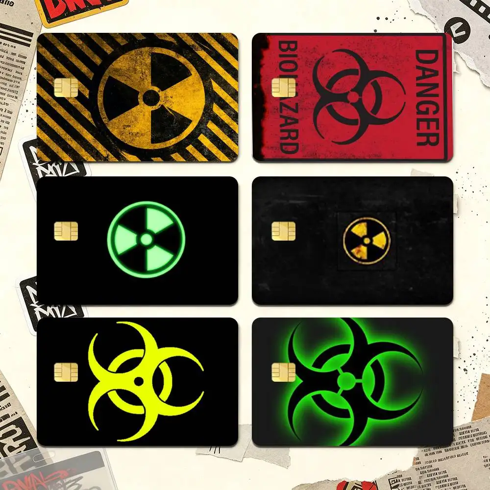 Attention Radiation Symbol Credit Card HD Stickers Premium matte film effectively prevents fingerprints and daily abrasion.