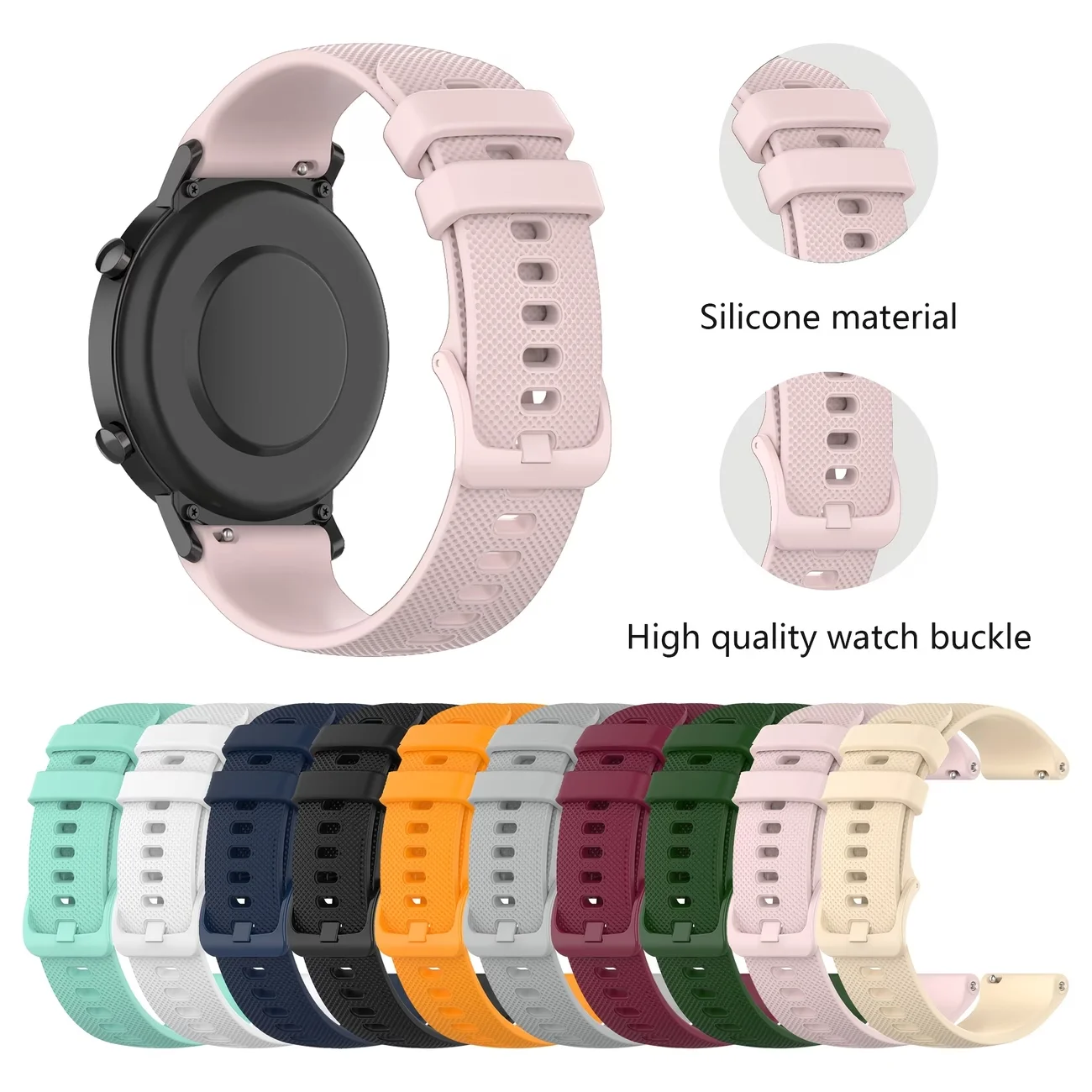 Watch Straps For Garmin Venu 4/3/2/2s Silicone 18mm 20mm 22mm Watchbands Strap For Garmin Vivoactive 6/5/4/3/Forerunner 245 Band