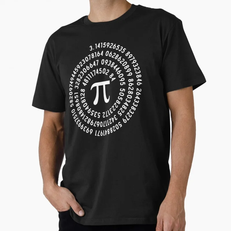 

Spiral Pi Math for Pi Day 3.14 π Symbol funny math science Gift t shirt for man Large size Tops S-6XL 100% cotton print Clothes