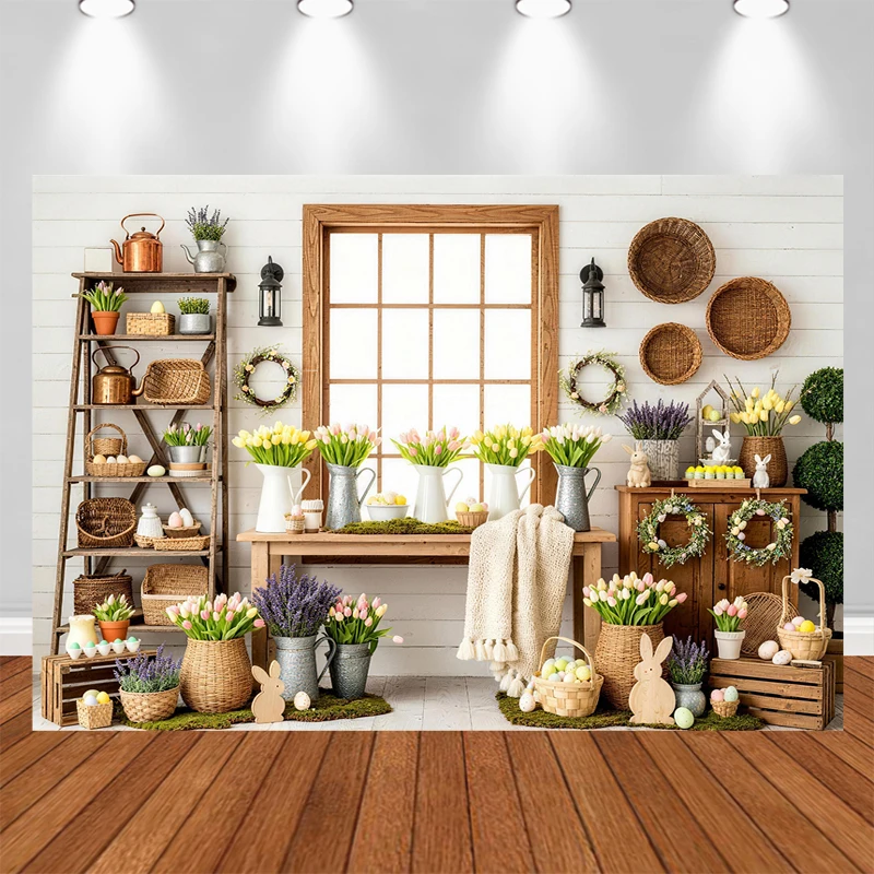 

Фон для фотосъемки LS: Весенний пасхальный декор для студии — окна, кролики, яйца, цветы, для детских дней рождений, фотосессий с тортами, декорации для фотостудии