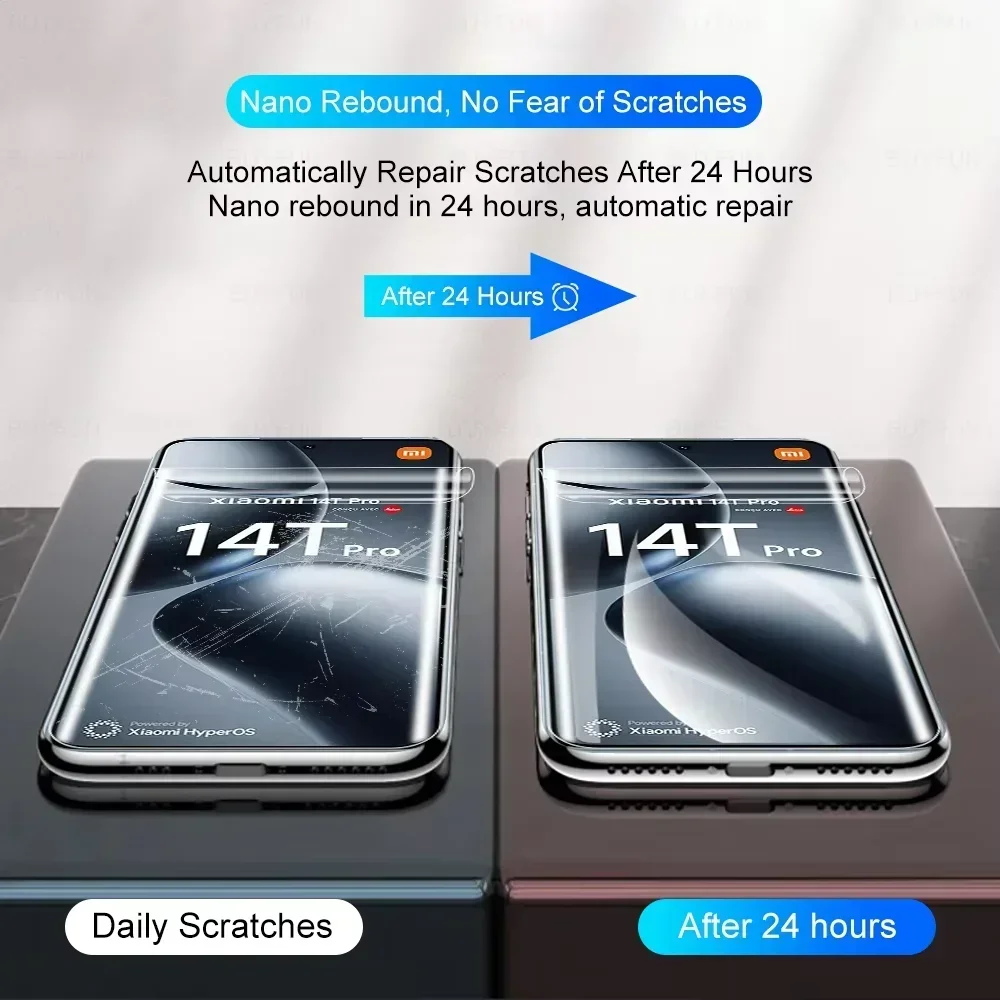 Xiaomi Poco F6 X6 X5 Pro 14T 13T Pro Redmi 13C Note 13 12 5G Pro 화면 보호 필름 용 5 Pcs 하이드로 겔 필름 화면 보호기