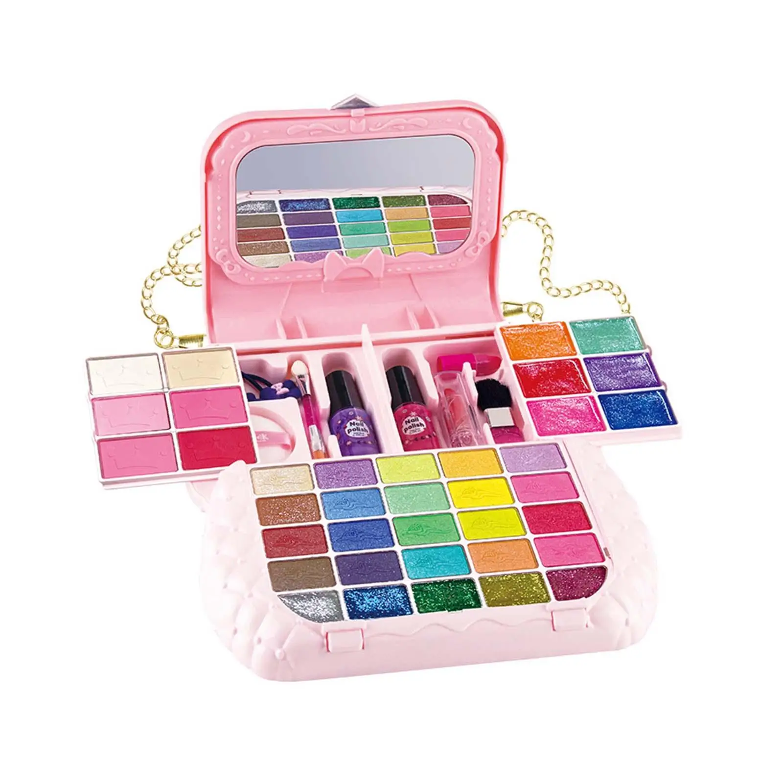 Makeup Toy Kits Pretend Play Makeup Beauty Set for Girls Toddlers Age 3 4 5+