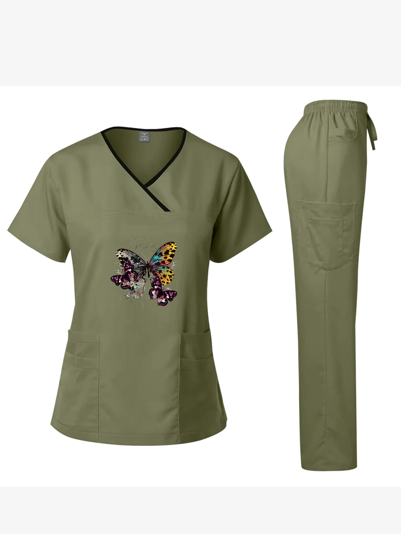 Uniforme Quirúrgico Personalizado de Manga Corta para Mujer, Uniforme Profesional para Clínica Dental, Personal Médico, Bata Quirúrgica Esencial