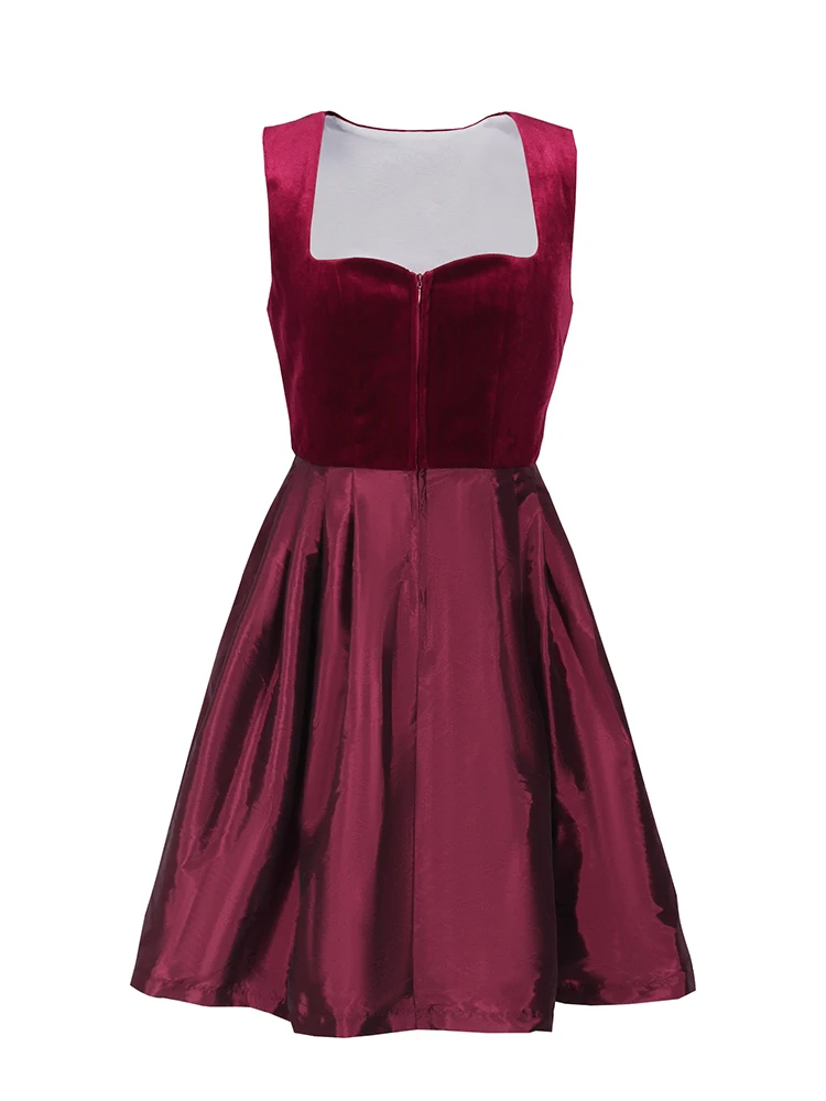 Oktober-Bierfest-Set für Damen: Burgunderrotes deutsches bayerisches Samt-Dirndl-Kleid, perfekt für Karneval, Freizeitkleidung und den Herbst. – Detail 6
