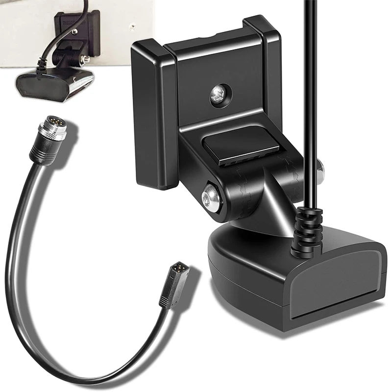 710274-1 XNT 9 HW T Transom Transducer & 720074-12 AS EC QDE 12 Ethernet Adapter Cable for Humminbird Helix 5/7/8/9/10/12