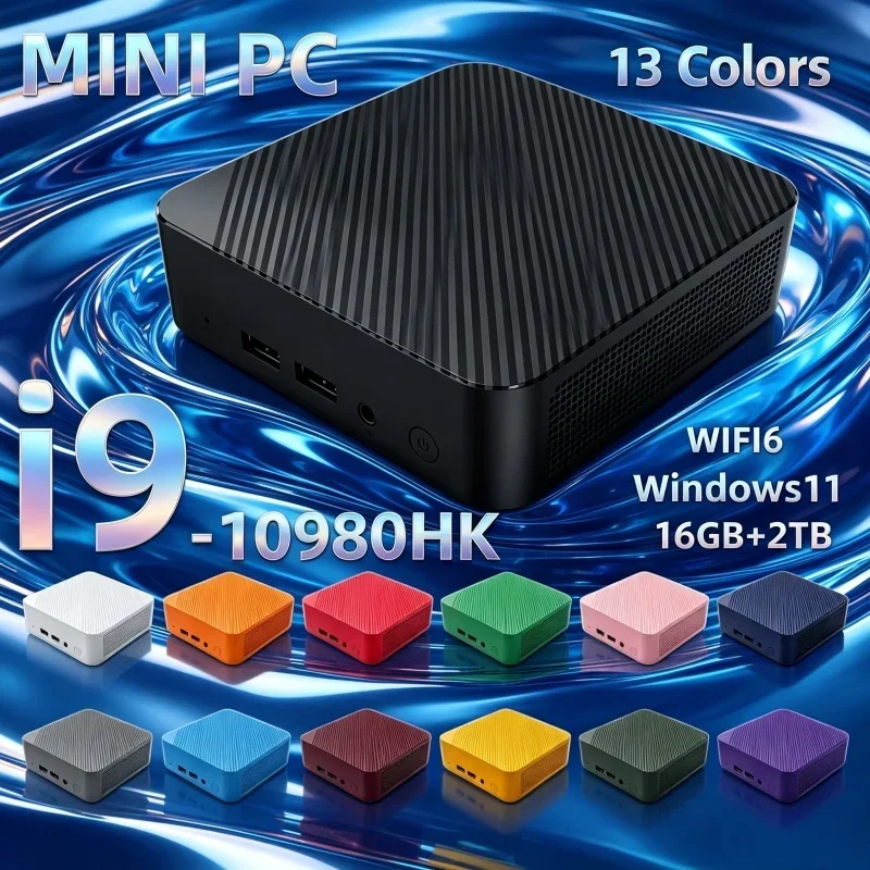 New Hot I9 10980HK 2026 High‑Performance Mini Pocket PC 13 Shades 16GB RAM 1/2TB SSD WiFi6 BT5.2 Win11 4K Gaming Desktop PC