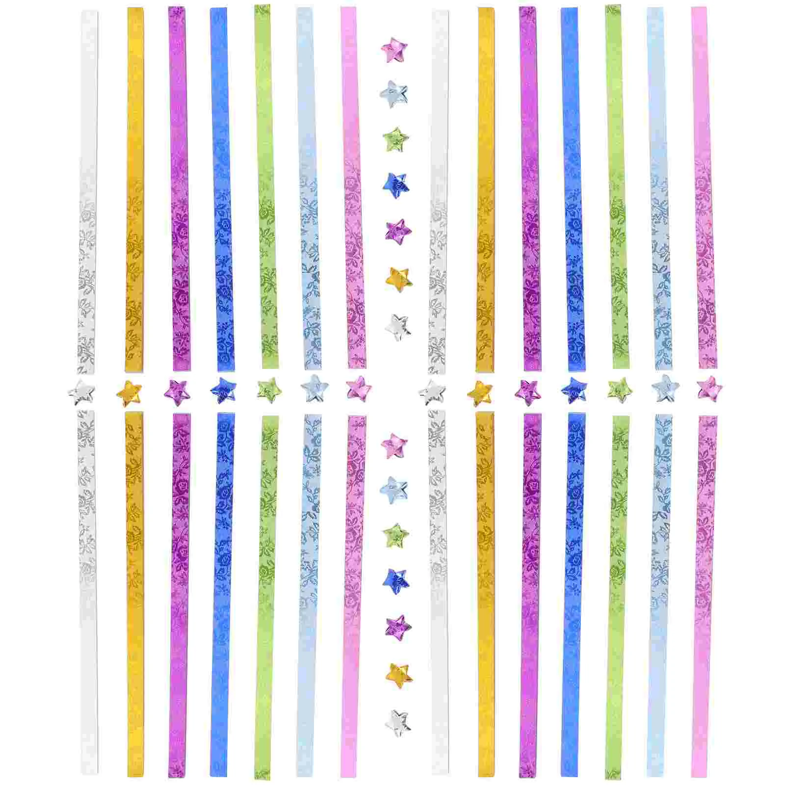 140pcs Star Origami Paper Strips Decorative Colored Star Paper Strips DIY Origami Stars Paper Strips