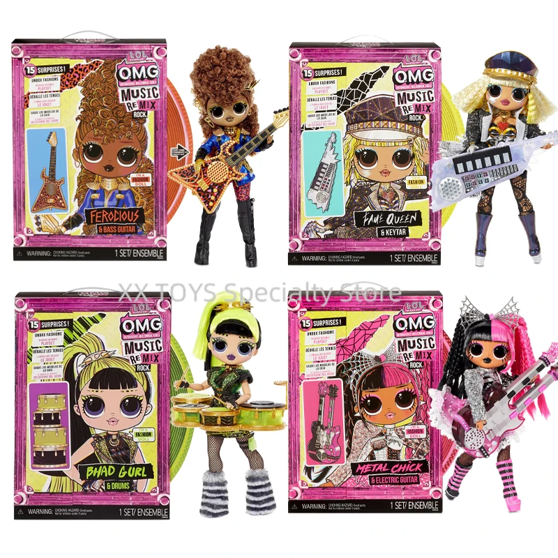 

L.O.L Surprise! OMG Music Remix Rock Bhad Gurl Fame Queen Surprise Fashion Doll Collectible Dolls Playset Girls Birthday Gifts