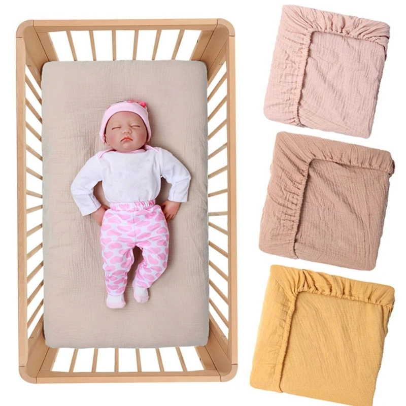 2pcs Breathable Cotton Baby Bassinet Sheets Soft & Washable Crib Liner Infant Cradles Bedding Sheets Large Size for Baby 40x75cm