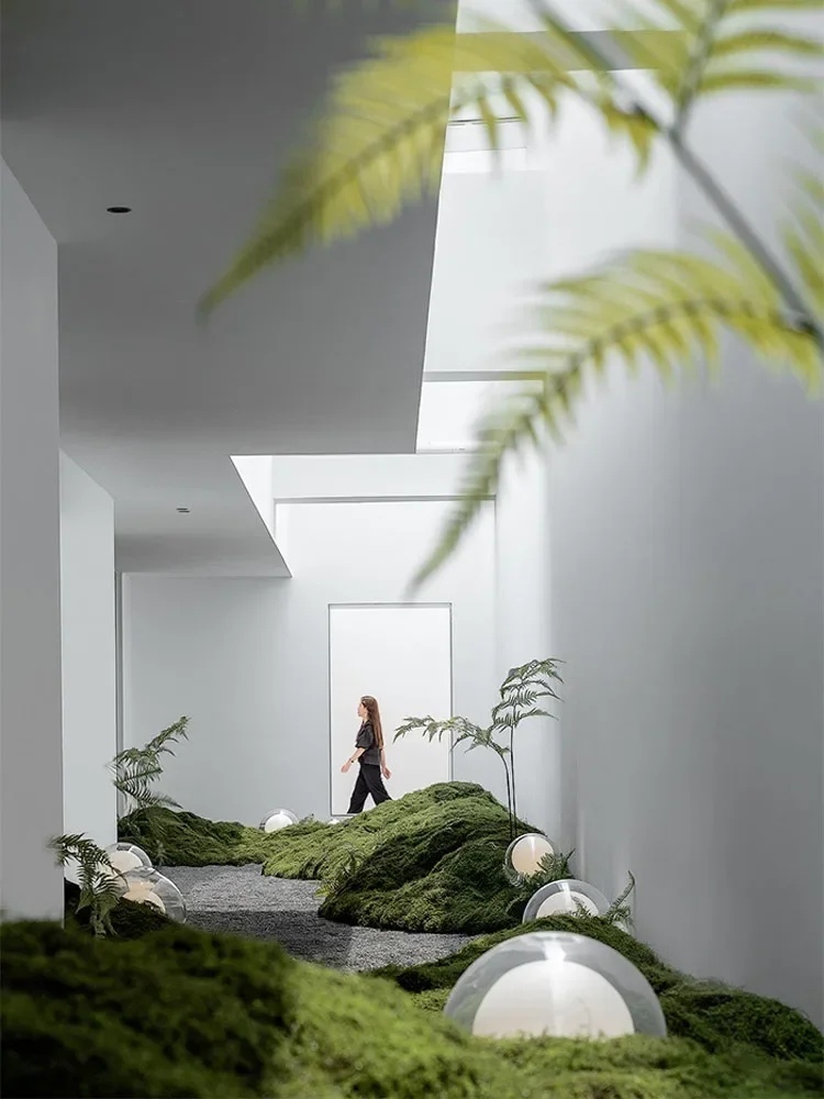 

Large-scale landscaping combination of simulated green plants