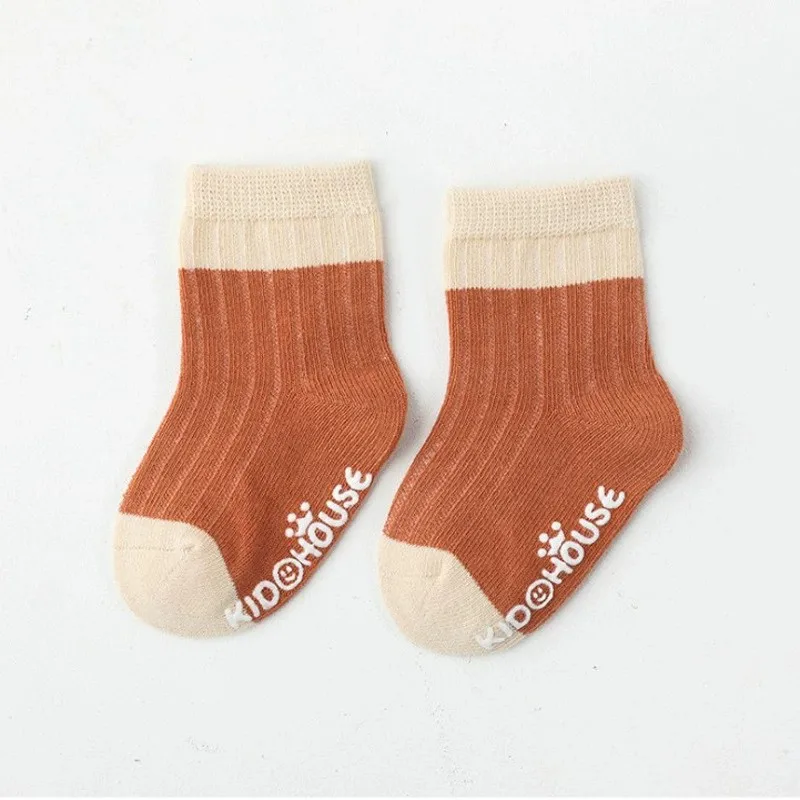 Baby socks autumn and winter cotton newborn boys and girls loose socks glue non-slip toddler