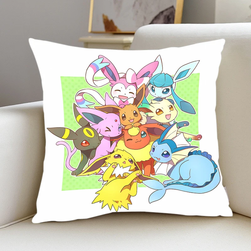 

home decor Pillow Cover E-Eevee iving room 40x40 car restaurant deck chair Dakimakura Throw Pillows Square Pillowcase Home Decor