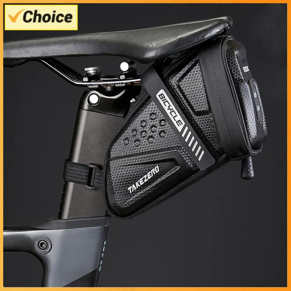 

Велосипедная сумка на седло 1 л, большая вместительная сумка на сиденье, сумка на заднее сиденье, светоотражающая велосипедная сумка на седло из ЭВА для езды на открытом воздухе