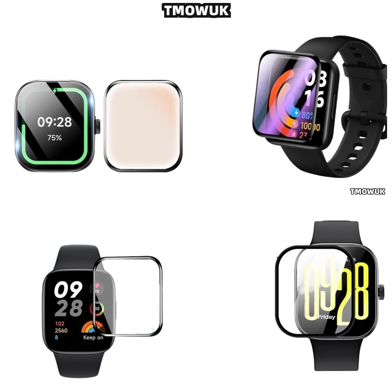 

For Xiaomi Redmi Watch 2 3 4 5 MOVE Lite Active - Soft Anti-Scratch Screen Film - 3D Curved - Full Cover PMMA
