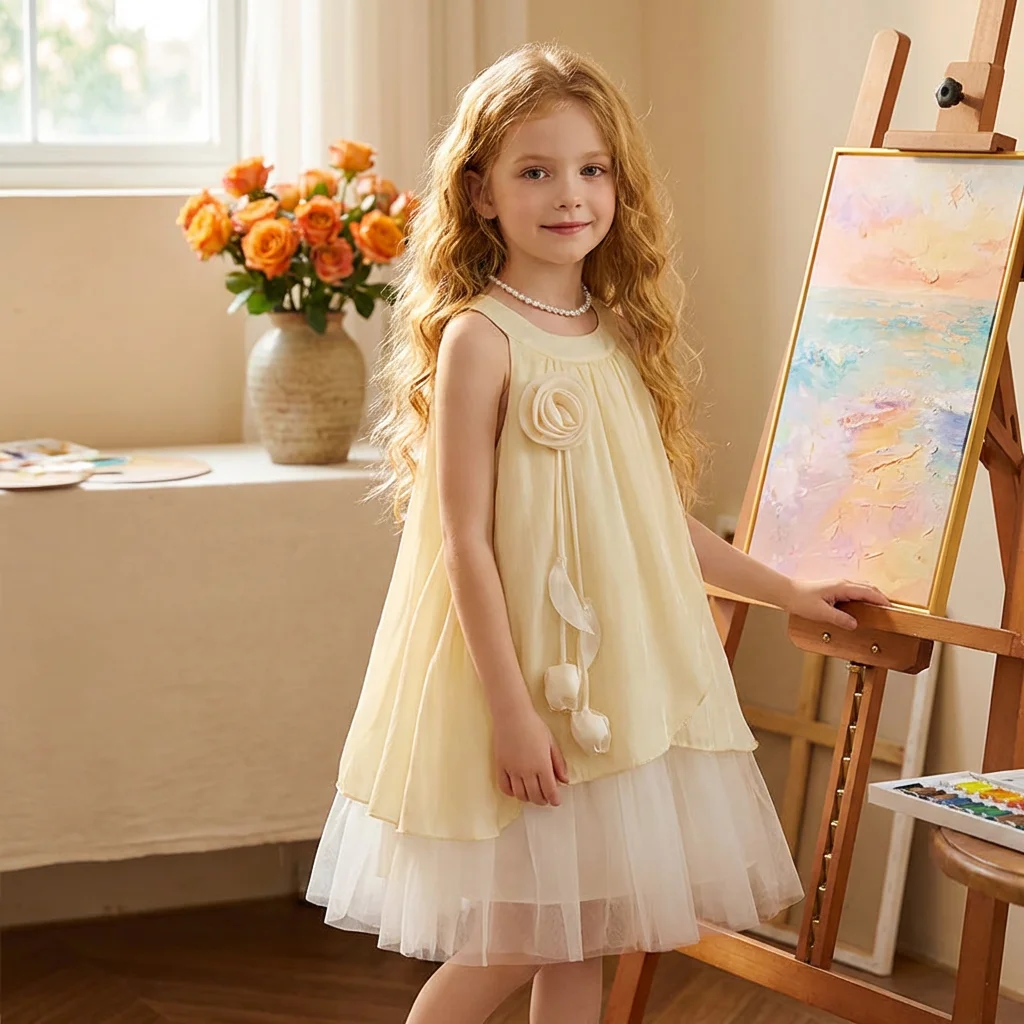Girls summer dress new style daily thin essential baby clothes kids dress children toddler outfit