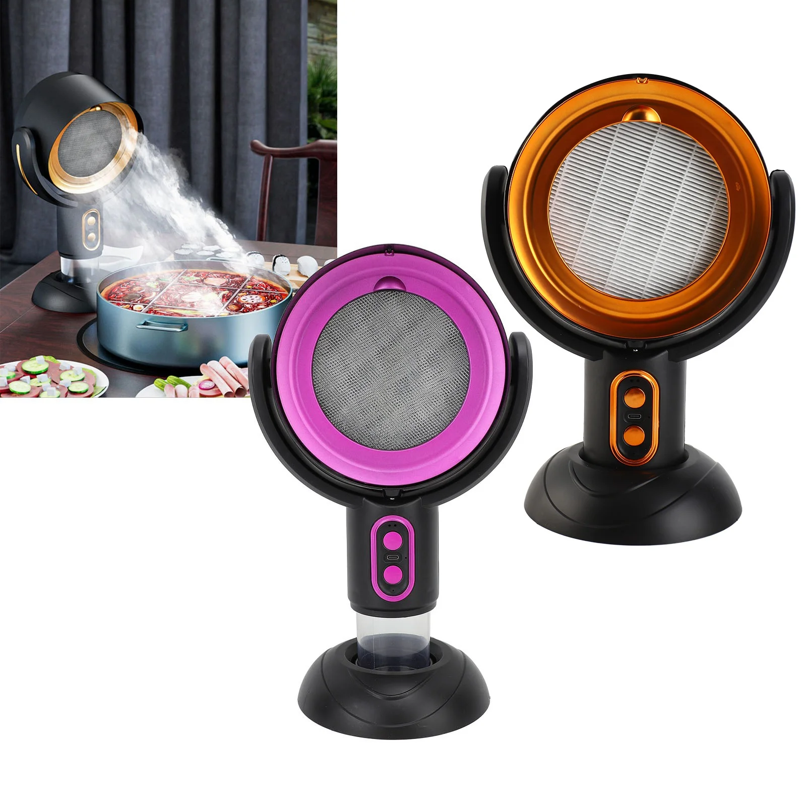 شفاط العادم المحمول سطح المكتب شفاط المطبخ 2 سرعة USB بالطاقة المحمولة المطبخ مروحة العادم للشقة 5 فولت 8 واط