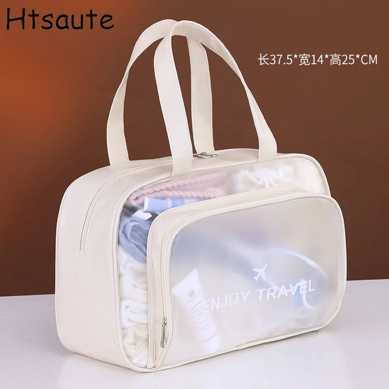 

Men's Women's Cosmetic Case Transparent Waterproof Large-Capacity Lipstick Toiletries Skin Care Products Organizer Makeup Bag