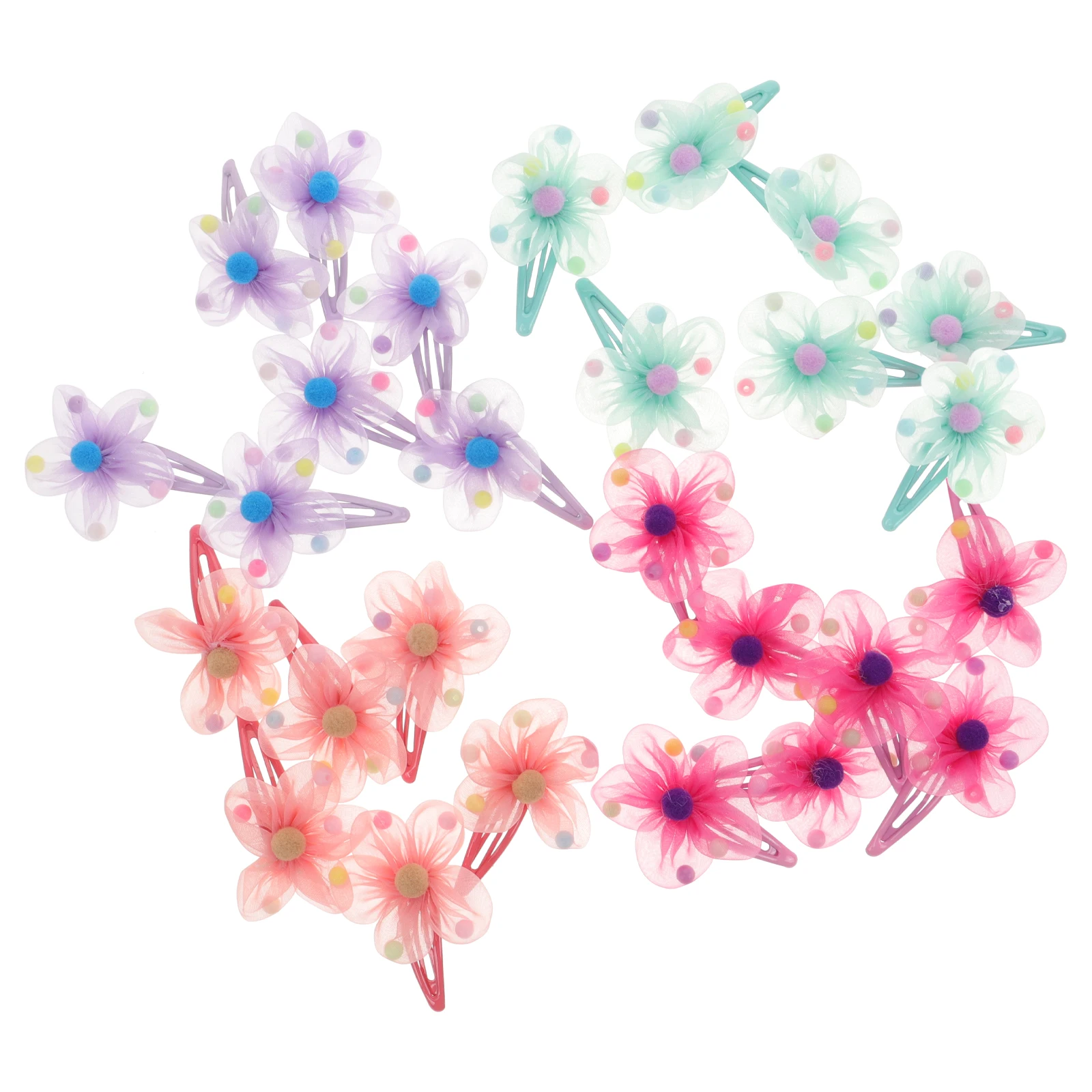 

28Pcs Hairpins for Premium Gauze Clips with Rhinestones Adorable Hair Accessories for Various