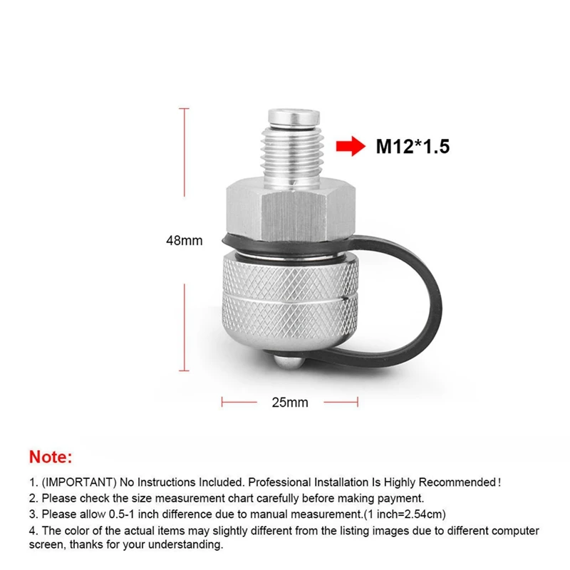 Car Aluminum Alloy Oil Drain Valve Quick Drain Suitable Quick Twist Oil Drain Valve For M12x1.5 With Hose Parts