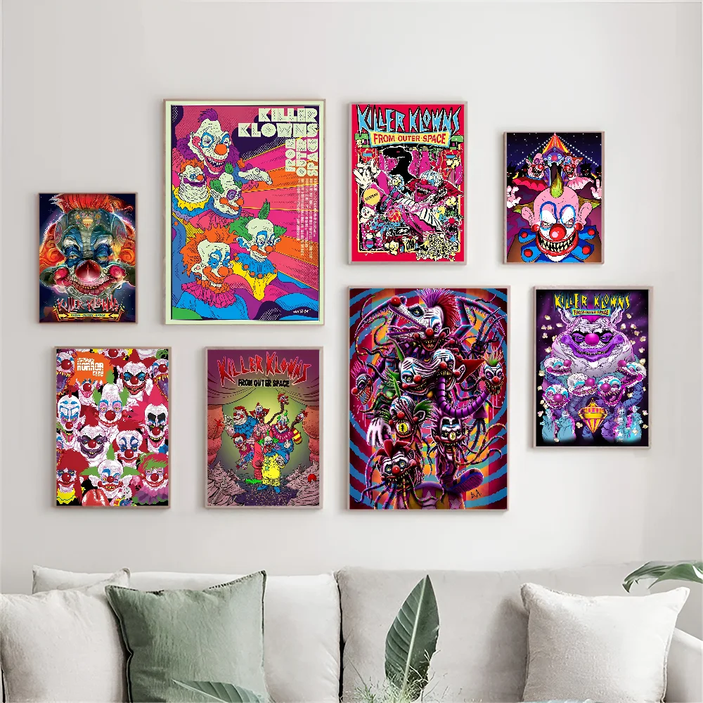 Killer Klowns from Outer Space Classic Vintage Posters Whitepaper Prints Posters Artwork Kawaii Room Decor