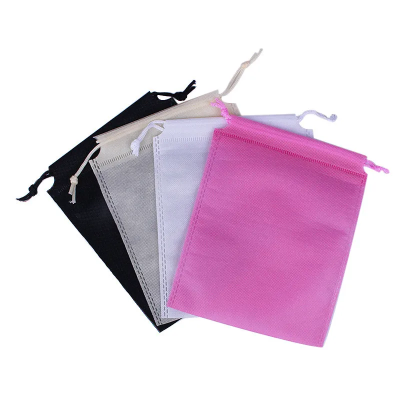 50pcs 35x45 40x50 45x55cm Non-woven Drawstring Bag Clothing Shoes and bags Storage Toys Travel Laundry Lingerie Makeup Pouch