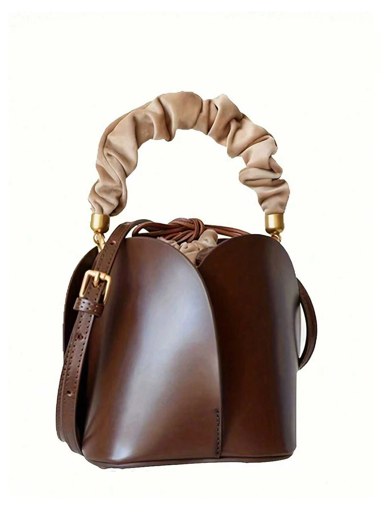 

Fashionable and minimalist design, vegetable basket, water bucket bag, high-end and versatile petal carrying crossbody bag