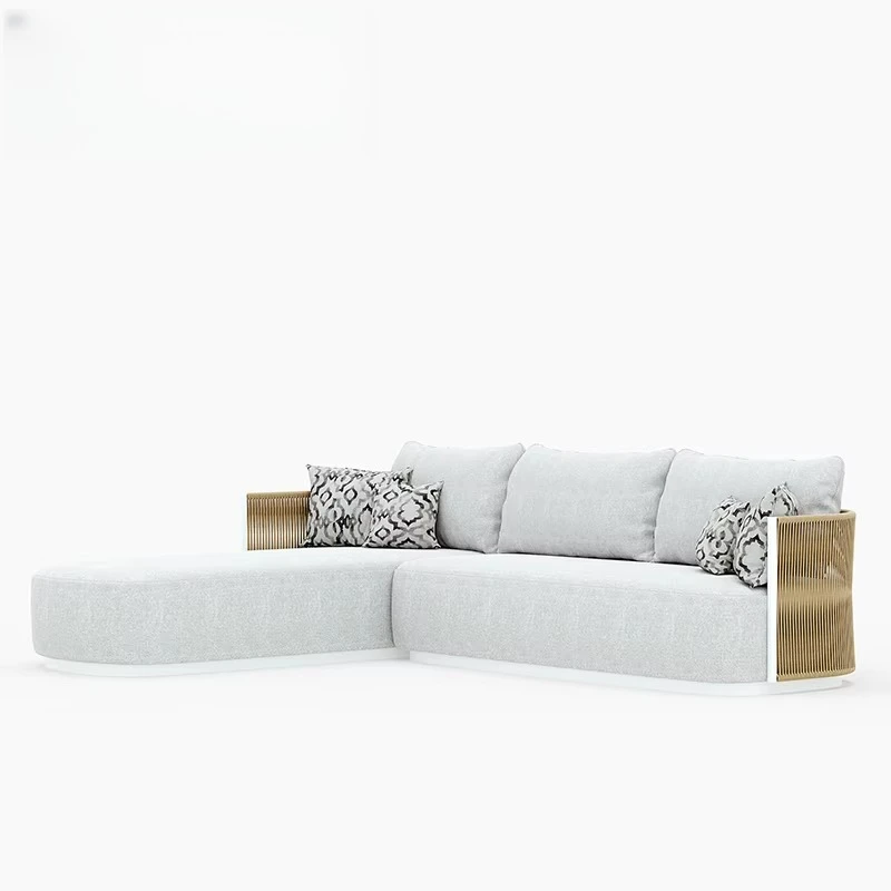 

Garden Pool Rope Modern Sofa Outdoor Furniture Set Garden Sofas Garden Furniture Metal Poolside Furniture L Shape Sofa Patio Set