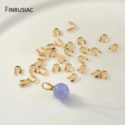 14/18K Gold Plated Wire Protectors Loops U Shape Clasps Connector,Wire Guard Guardian Protectors For DIY Jewelry Making Findings