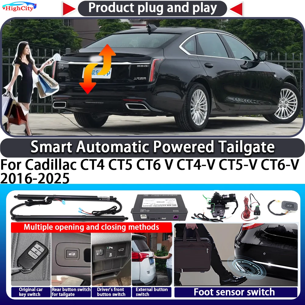 

For Cadillac CT4 CT5 CT6 V CT4-V CT5-V CT6-V 2016-2025 Smart Automatic Powered Tailgate Key Close Kit Electric Power Tailgate