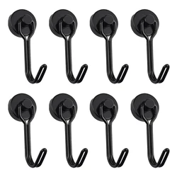 4/8pcs Multi-Purpose Heavy Duty Magnetic Hook Strong Neodymium Magnets Hooks Key Holder Hanger Home Organization And Storage