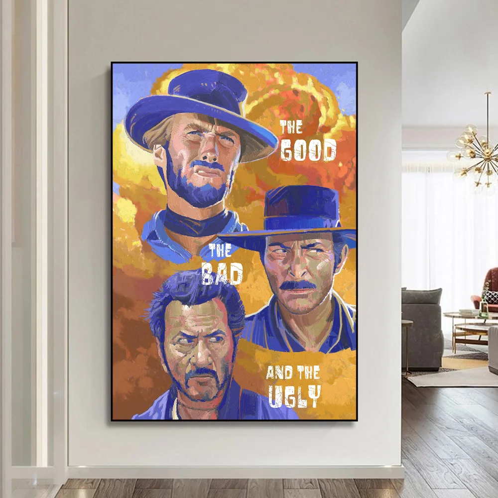 The Good the Bad and the Ugly Movie Classic Movie Posters Vintage Room Bar Cafe Decor Stickers Wall Painting