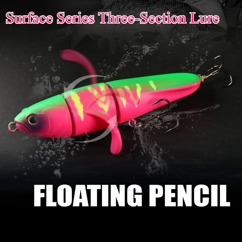 

Surface Series Three-Section Tractor Propeller 115mm 23g Lure Pencil Wobbler Long-Range Casting for Bass and Croaker