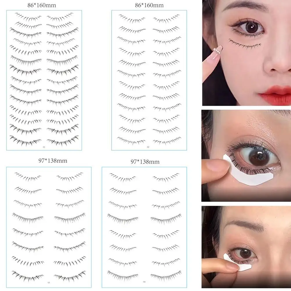 Lower Eyelash Tattoo Long-Lasting Waterproof And Sweatproof False Sticker Under Eye 3D Eyelash Eyelash Simulation Double En Y1Y0