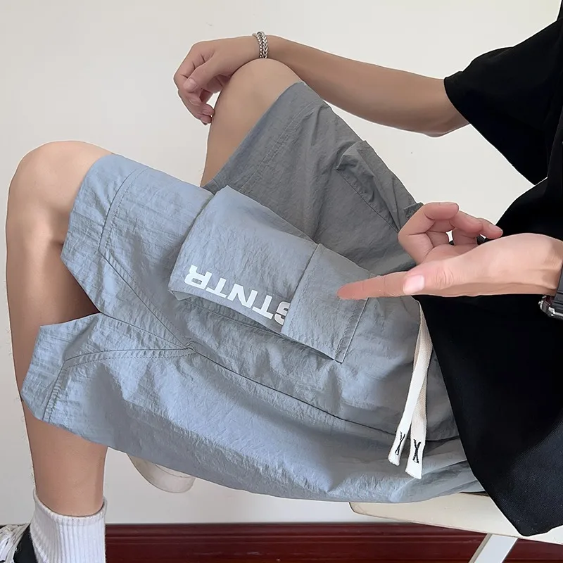 

UETEEY Summer Men Casual Shorts Loose Fit Lightweight Breathable Quick Dry Comfortable Outdoor Sports Short Pants Man Streetwear