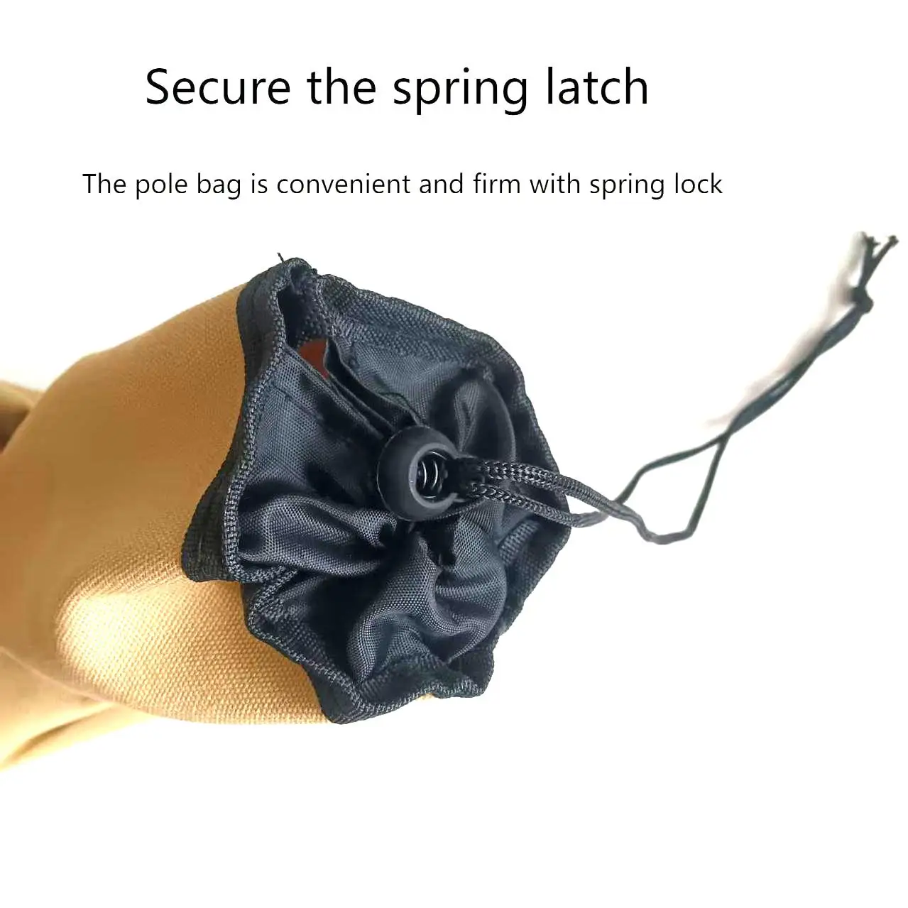Tragbare Angelruten-Tasche aus Canvas für den Außenbereich, verstärkte Angelregenschirm-Tasche für das Angeln in der Wildnis, faltbare, leichte Regenschirm-Tasche für das Nachtangeln. – Detail 3